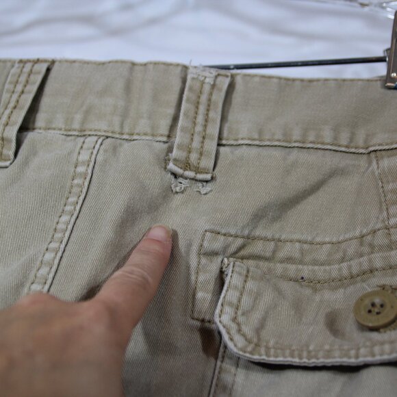 U.S. Polo Assn Men's size 48W Cargo Shorts Large Pockets Tan Khaki 90s - Picture 8 of 11